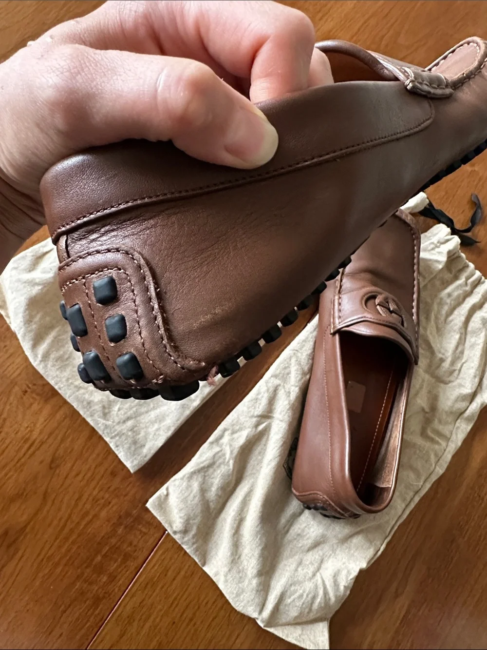 Gucci brown leather